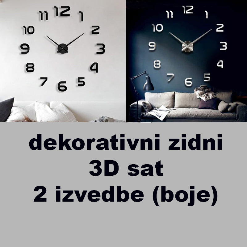 XXL 3D nástenné hodiny
