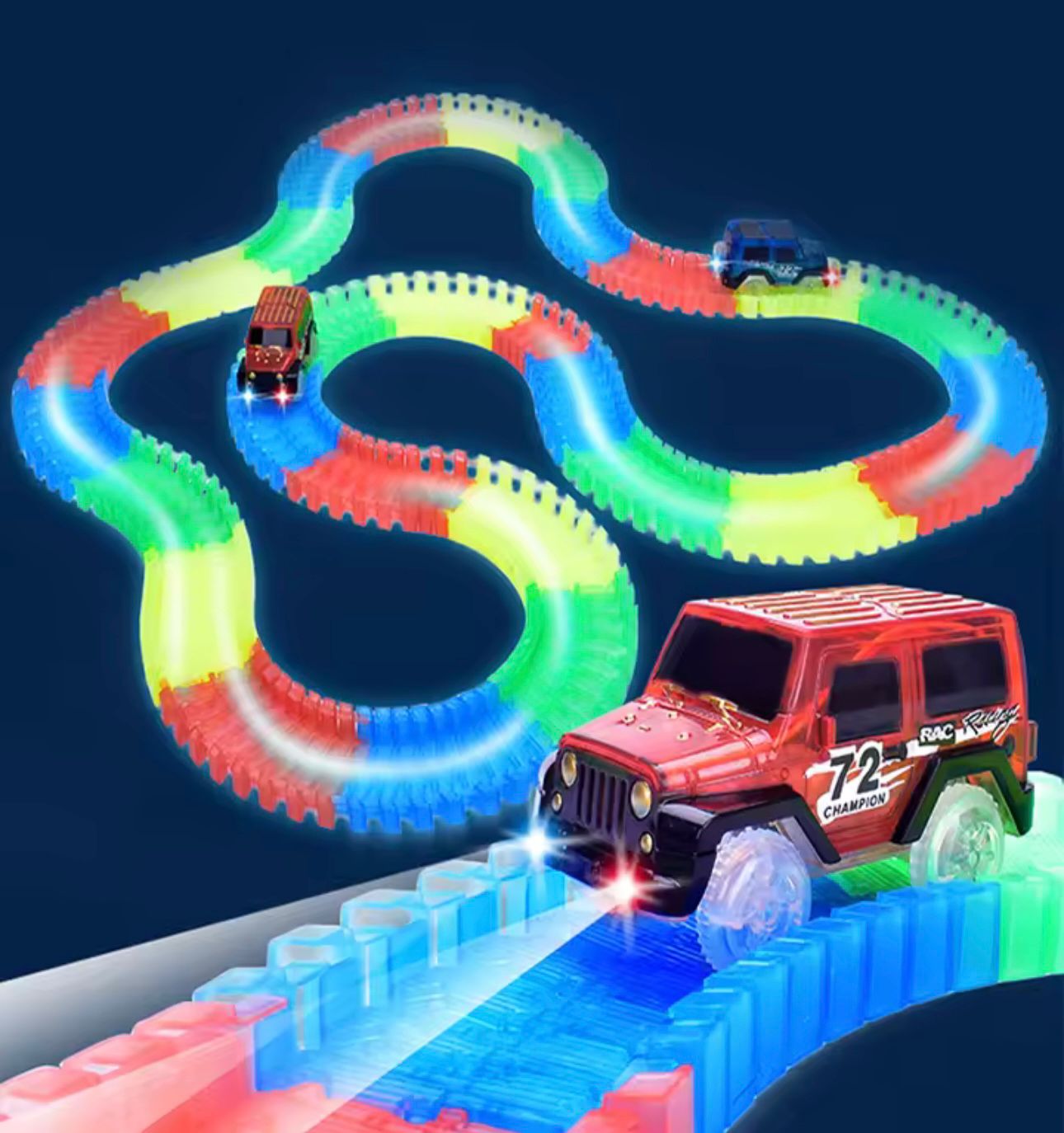 Svjetleća trkaća staza 121 dijelova