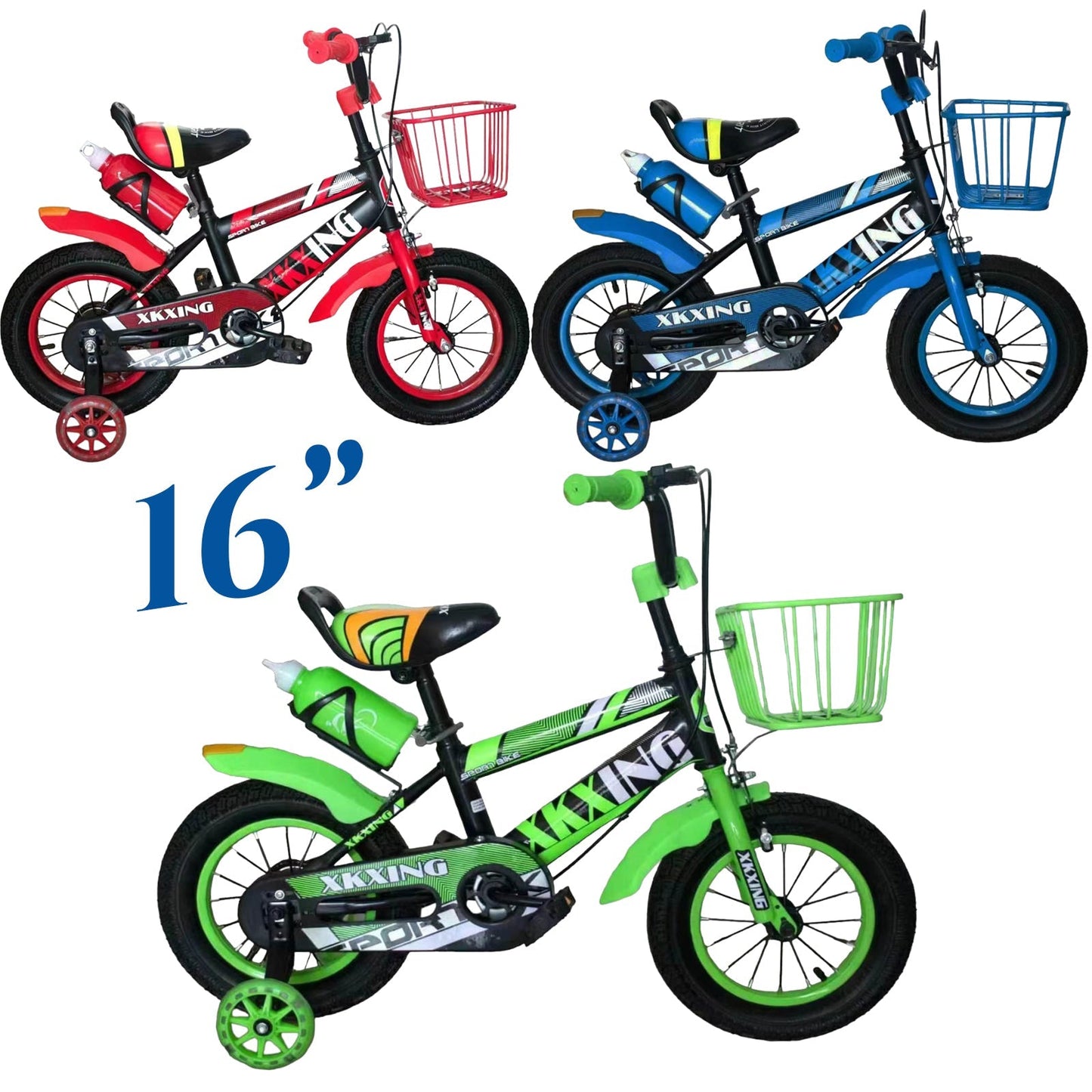 Detské bicykle 12 palcov/16 palcov s pomocnými kolieskami