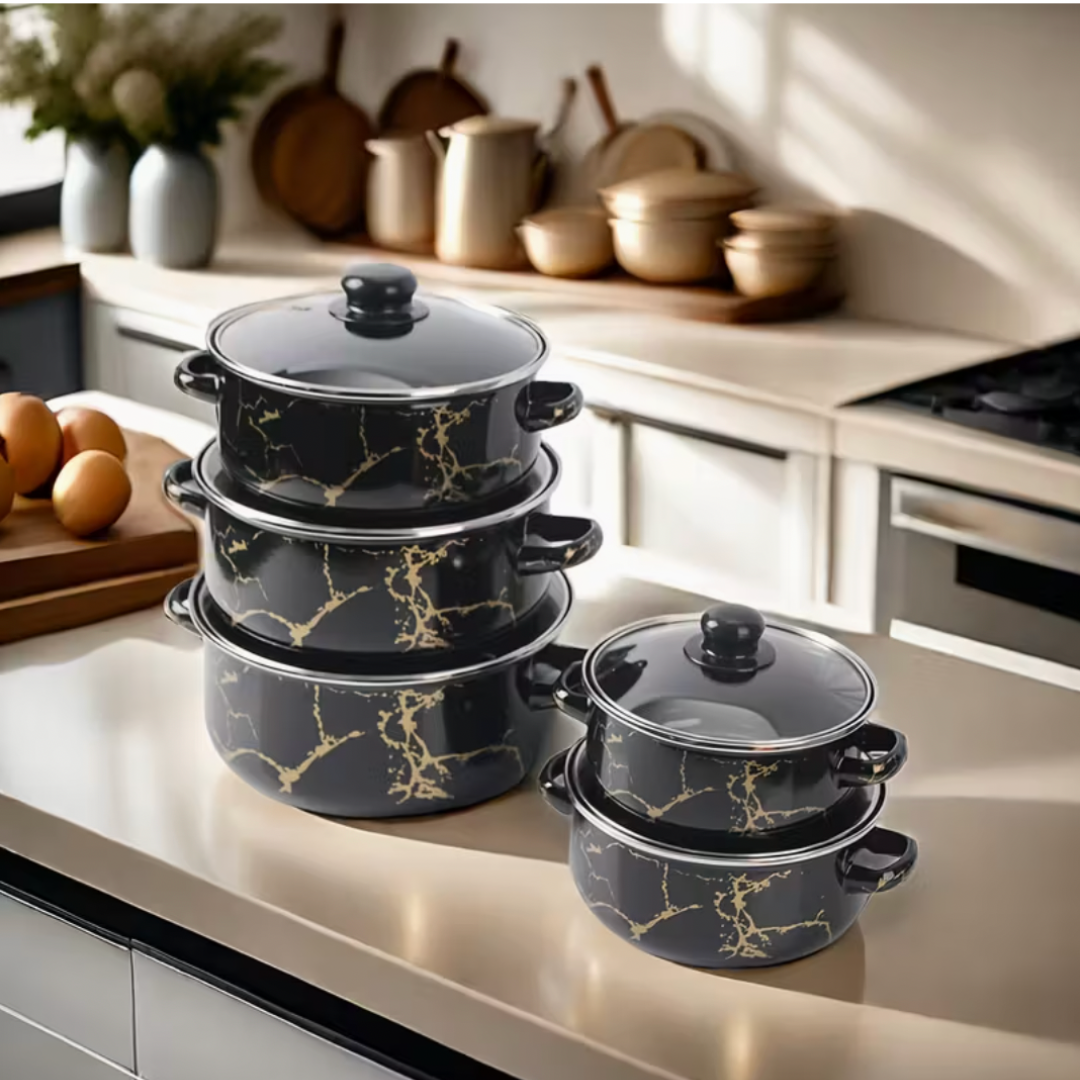 MODERNÁ 5 KUSOVÁ SÚPRAVA hrncov