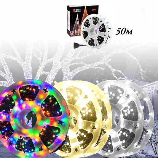 VIANOČNÉ LED SVIETIDLÁ 50M