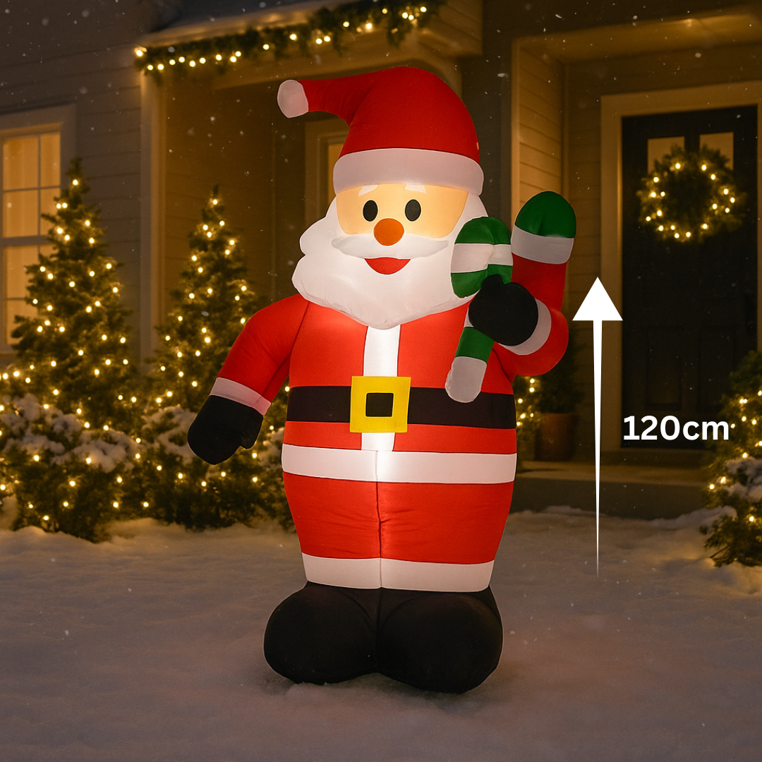 NAFUKOVACÍ SANTA CLAUS 1,2M, KTORÝ SVIETI
