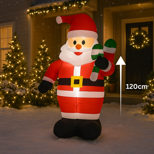 NAFUKOVACÍ SANTA CLAUS 1,2M, KTORÝ SVIETI