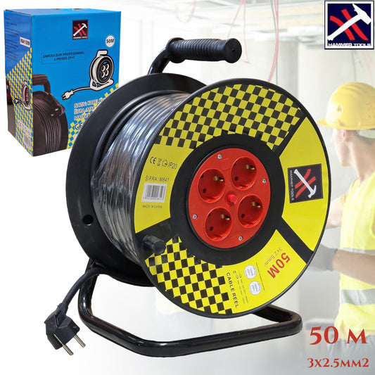 PREDLŽOVACÍ KÁBEL NA VALCI 50M 3X2,5mm HAMMER TOOLS