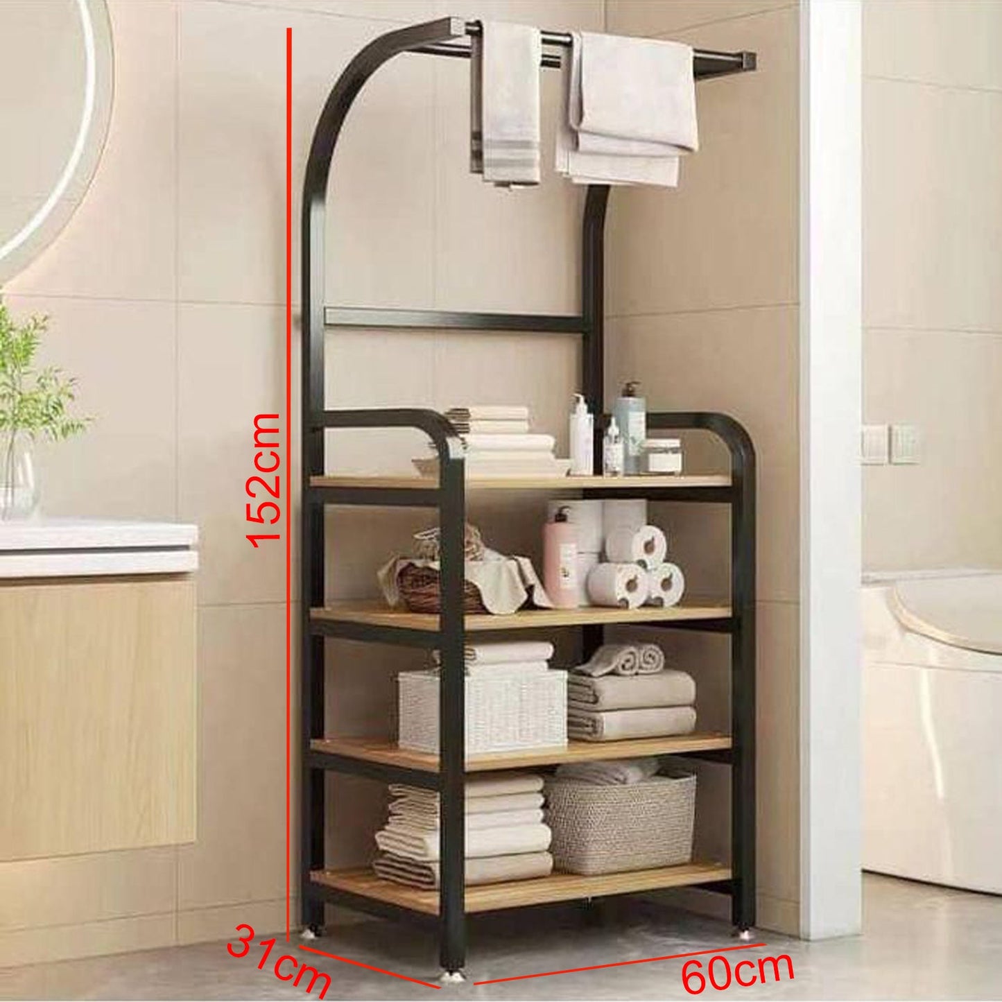 Višenamjenska kupaonska polica za odlaganje stvari