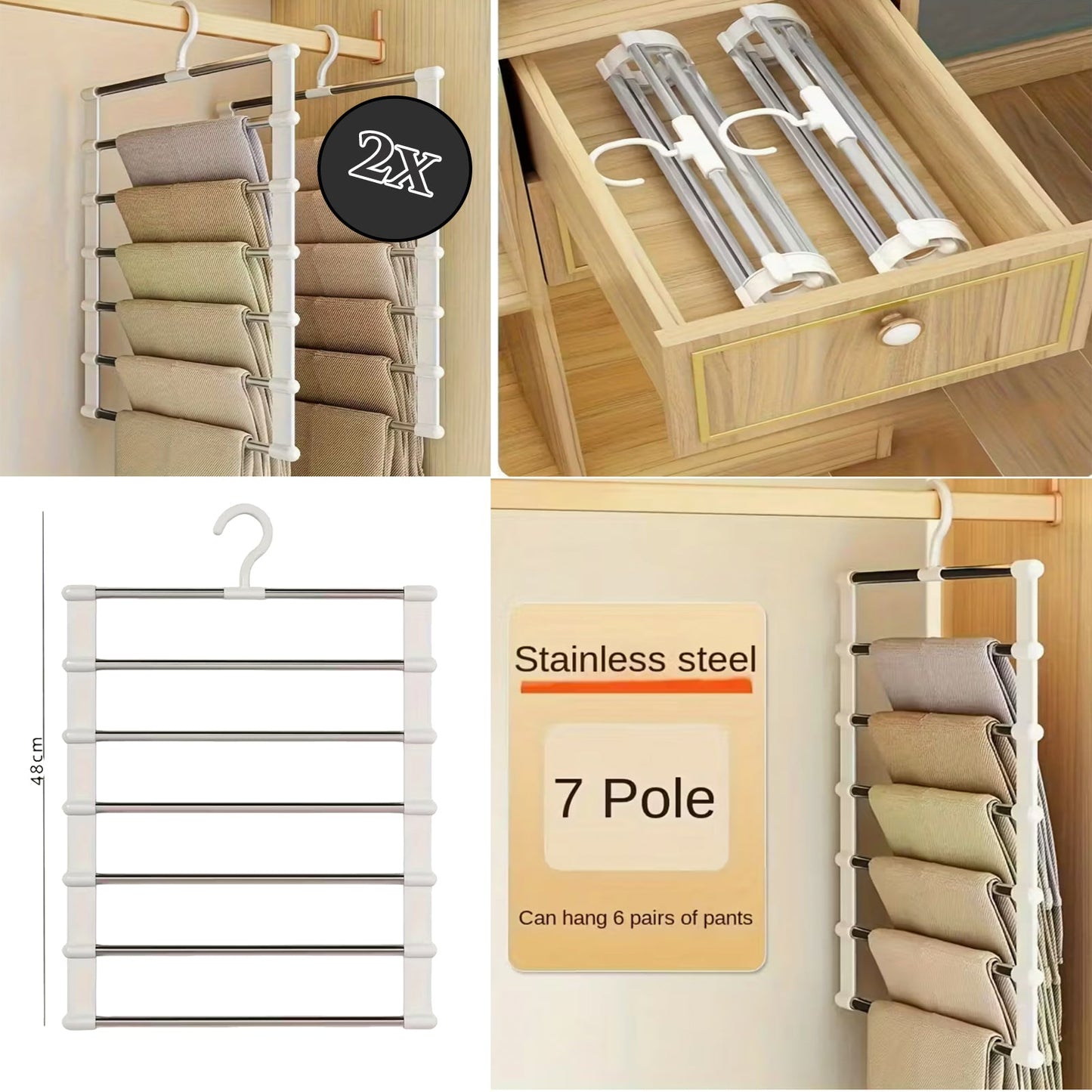 Elegantna vješalica za hlače x2