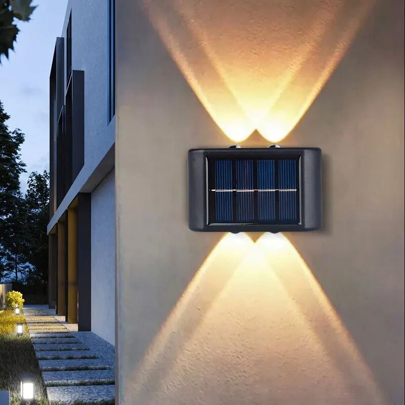 NÁSTENNÁ DEKORAČNÁ SOLARNÁ LAMPA 4 KUSY