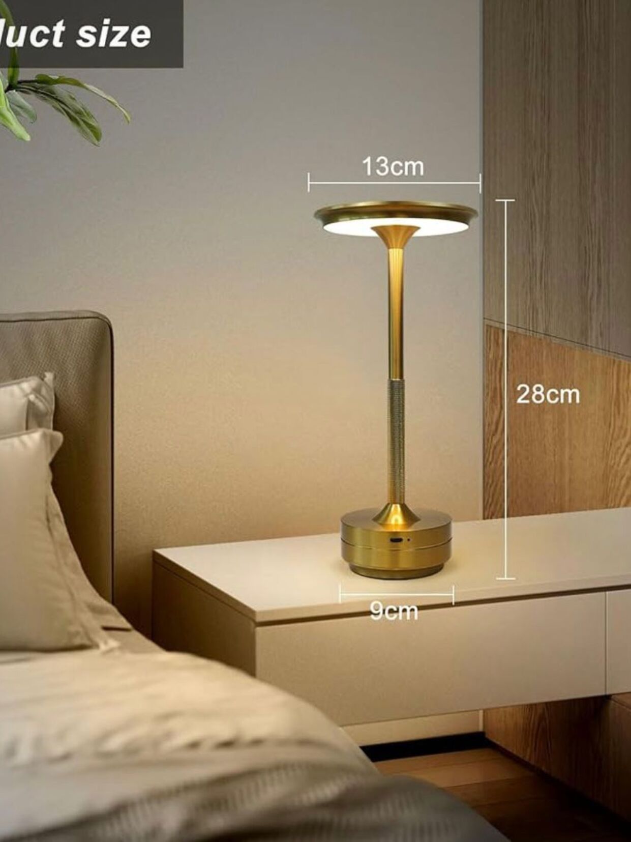 Gold Touch stolna LED lampa