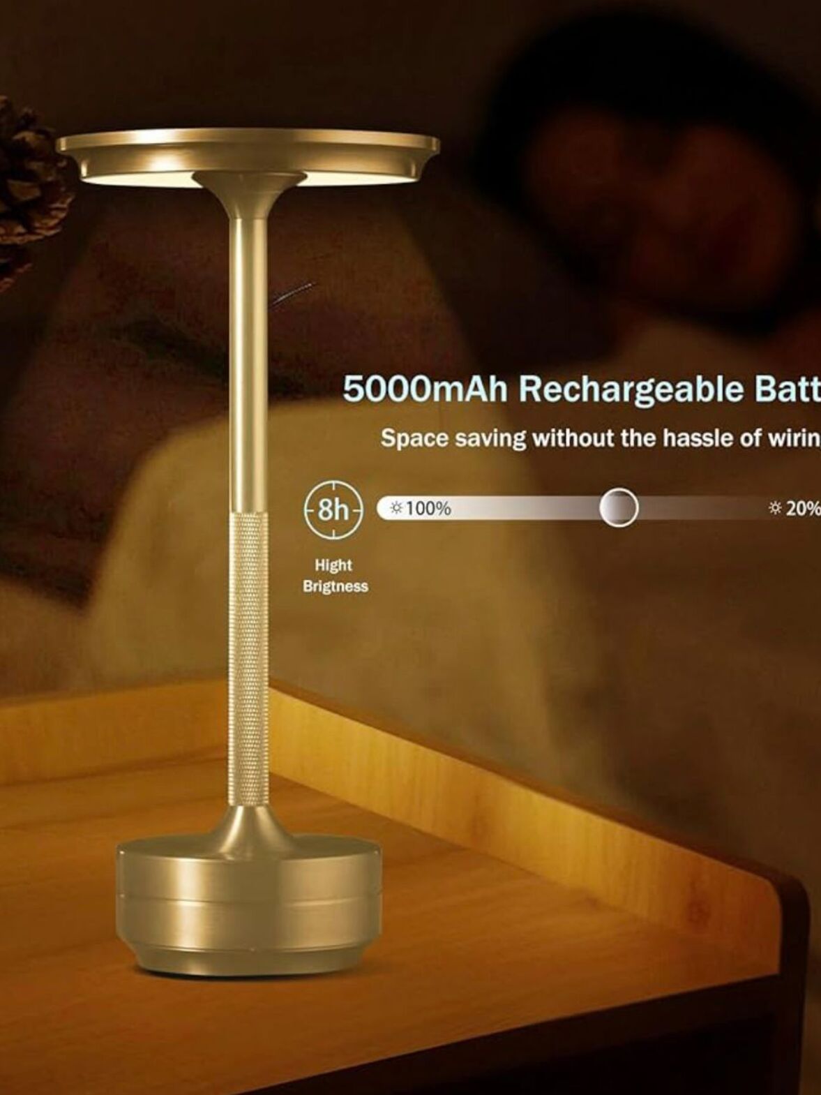 Gold Touch stolna LED lampa