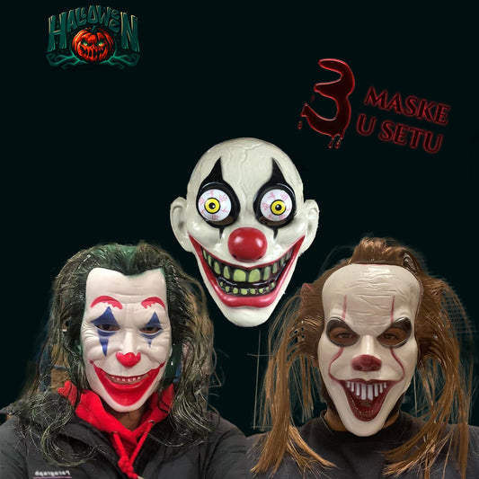 Halloweenske MASKY (3 V SADE)