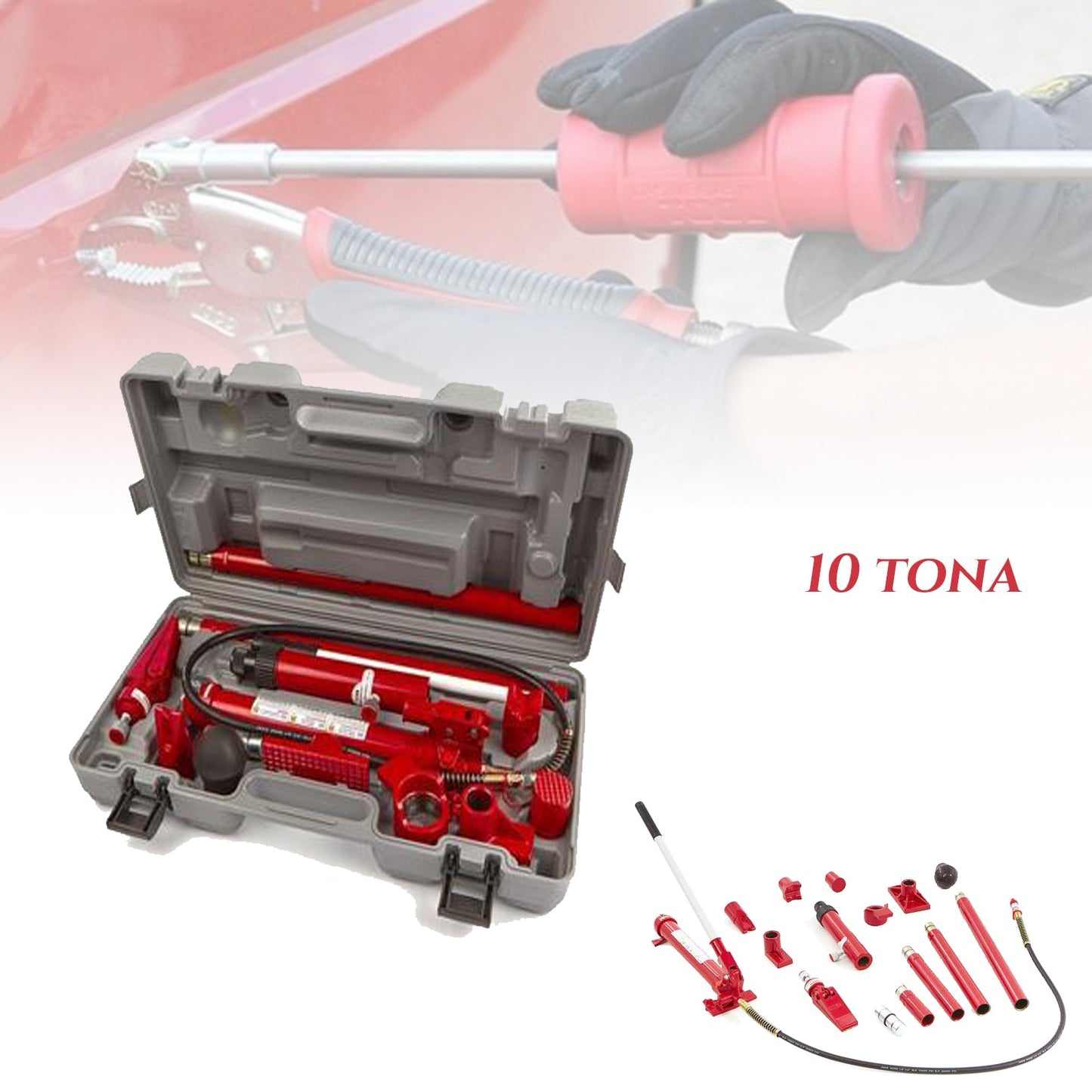 HYDRAULICKÝ SET NA OPRAVU KAROSÉRIE VOZIDIEL 10T/20T