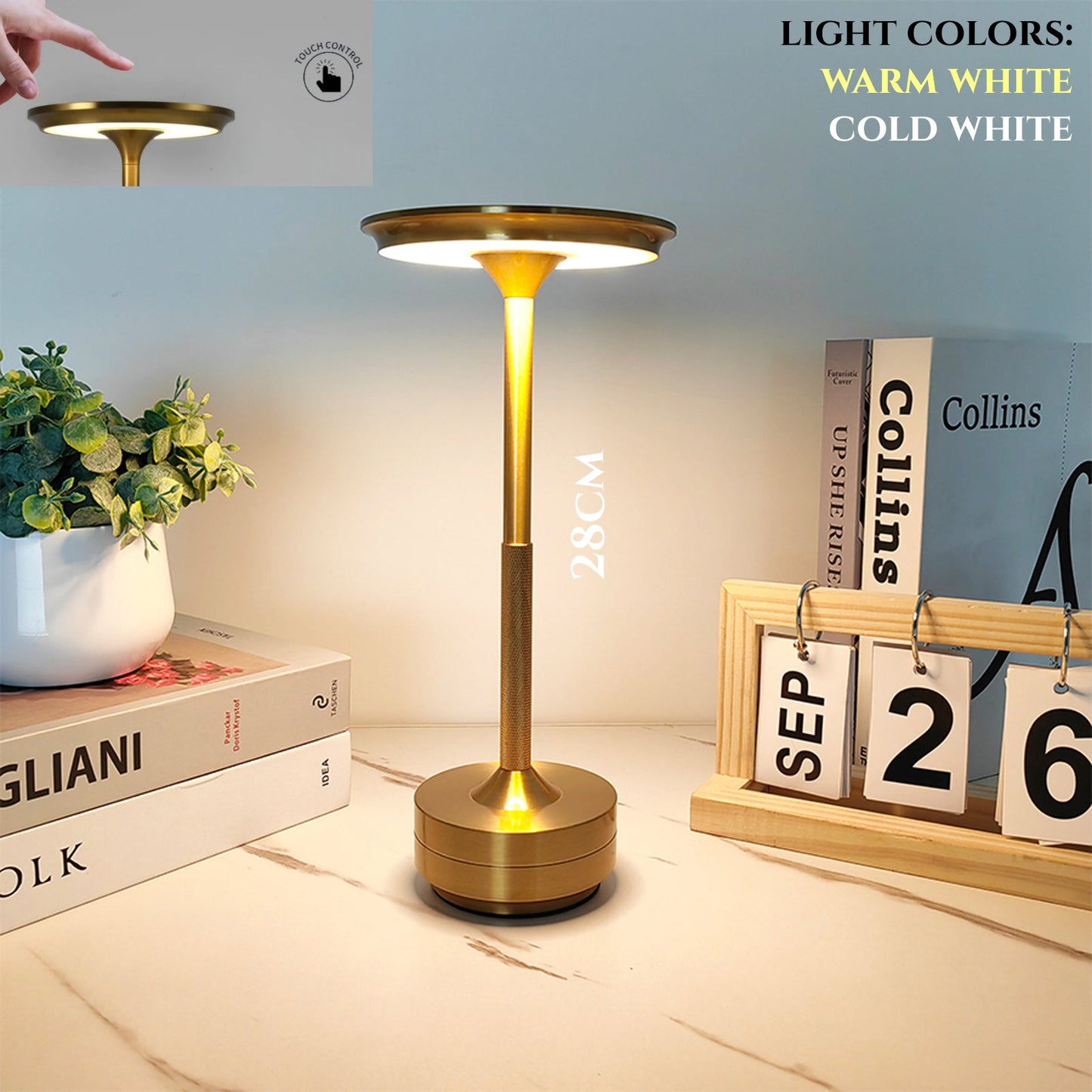 Gold Touch stolna LED lampa