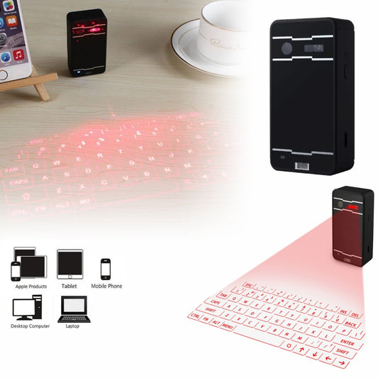 Hologramový projektor s virtuálnou klávesnicou s bluetooth pre smartfón