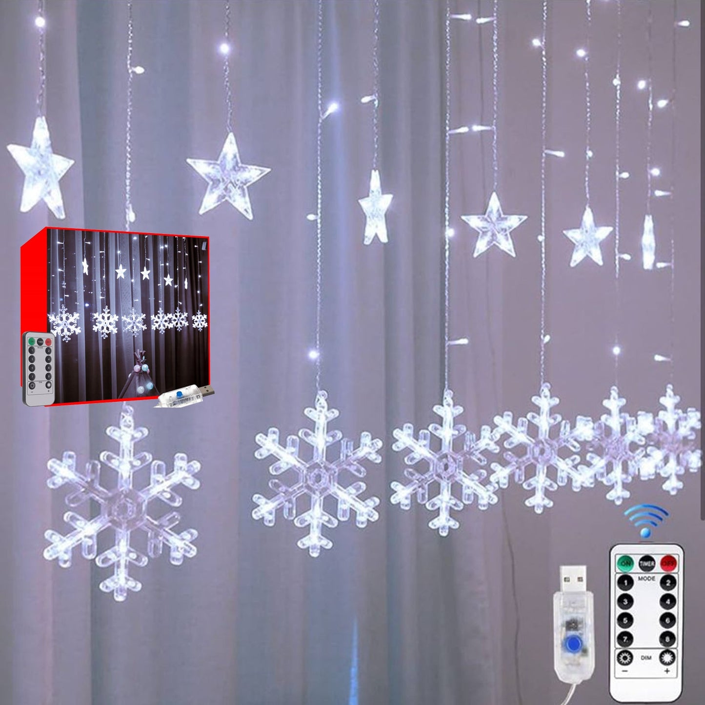 ĽADOVÉ VLOČKY A HVIEZDY  1+1 FREE