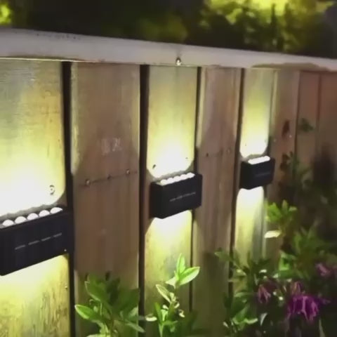 NÁSTENNÁ DEKORAČNÁ SOLARNÁ LAMPA 4 KUSY