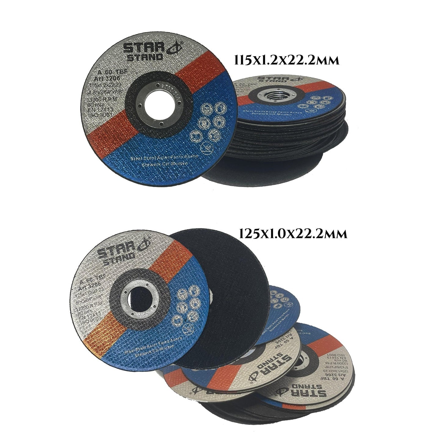 REZNÉ DOSKY 50KS 115x1,2x22,2mm/125x1,0x22,2mm