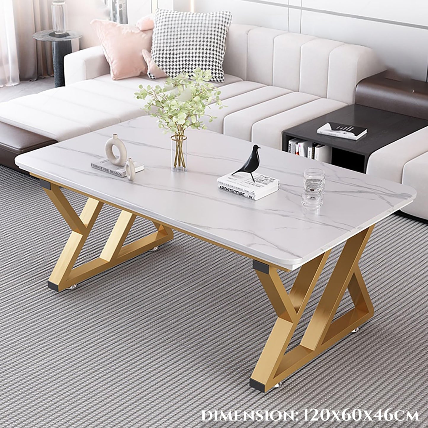 Modern Stolić Zlatni Mramor