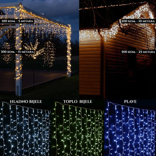 LED VIANOČNÉ ZÁVESNÉ SVETLÁ