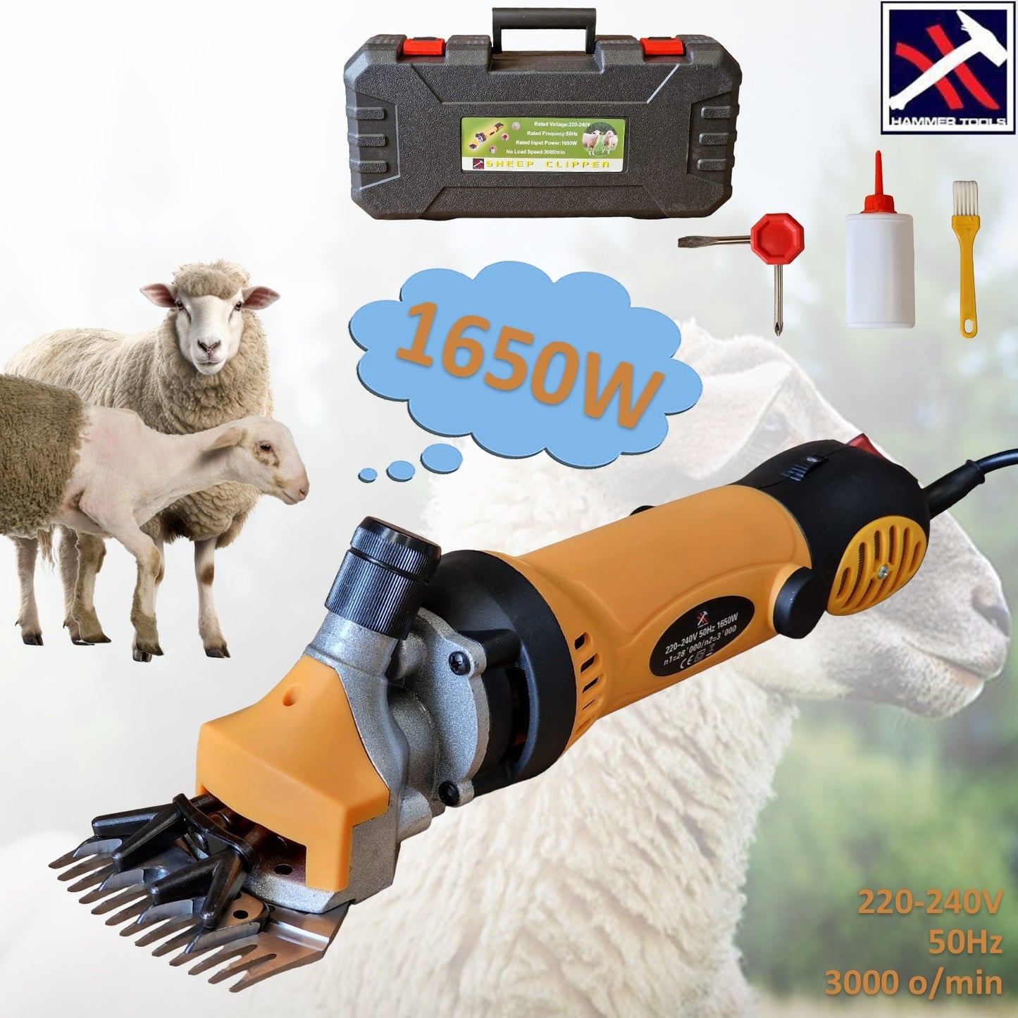NÁSTROJE NA OVCE NÁSTROJE 1650W KLADIVO