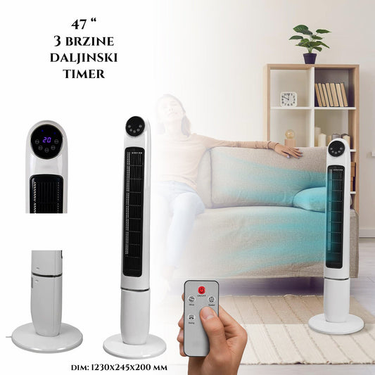 STĹPOVÝ VENTILÁTOR 47 PALOVÝ S DÁLKOVÝM OVLÁDANÍM