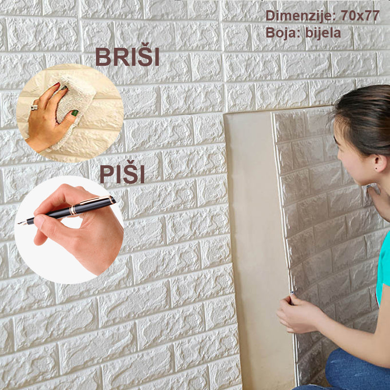 NÁLEPY NA STENU S 3D VZHĽADOM 70X77